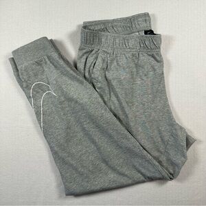 Nike Women’s Lightweight Joggers Logo Drawstring Light Gray Cotton Blend XL